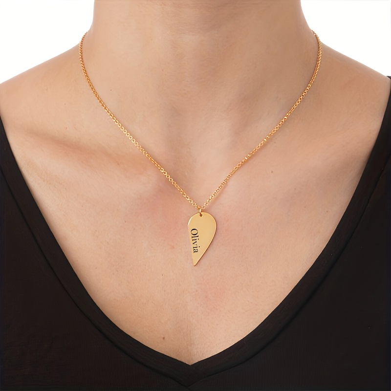 Custom Name Heart Necklace for 2, Mother's Day Gift